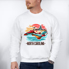 Colorful North Carolina State Design - States & Cities Unisex Crewneck T-Shirt Sweatshirt Hoodie