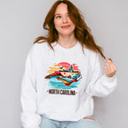 Colorful North Carolina State Design - States & Cities Unisex Crewneck T-Shirt Sweatshirt Hoodie