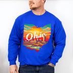 Colorful Ohio State Design - States & Cities Unisex Crewneck T-Shirt Sweatshirt Hoodie