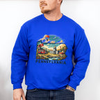 Colorful Pennsylvania State Design - States & Cities Unisex Crewneck T-Shirt Sweatshirt Hoodie