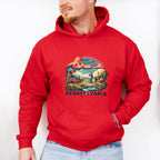 Colorful Pennsylvania State Design - States & Cities Unisex Crewneck T-Shirt Sweatshirt Hoodie