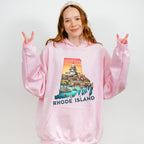 Colorful Rhode Island State Design - States & Cities Unisex Crewneck T-Shirt Sweatshirt Hoodie