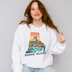 Colorful Rhode Island State Design - States & Cities Unisex Crewneck T-Shirt Sweatshirt Hoodie