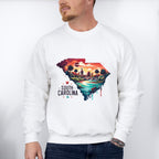 Colorful South Carolina State Design - States & Cities Unisex Crewneck T-Shirt Sweatshirt Hoodie