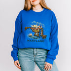 Colorful Maryland Design - States & Cities Unisex Crewneck T-Shirt Sweatshirt Hoodie