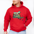 Colorful Massachusetts Design - States & Cities Unisex Crewneck T-Shirt Sweatshirt Hoodie