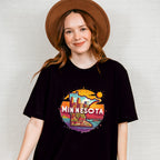 Colorful Minnesota Design - States & Cities Unisex Crewneck T-Shirt Sweatshirt Hoodie