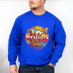 Colorful Minnesota Design - States & Cities Unisex Crewneck T-Shirt Sweatshirt Hoodie