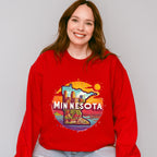 Colorful Minnesota Design - States & Cities Unisex Crewneck T-Shirt Sweatshirt Hoodie