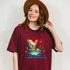 Colorful Mississippi Design - States & Cities Unisex Crewneck T-Shirt Sweatshirt Hoodie