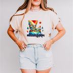 Colorful Mississippi Design - States & Cities Unisex Crewneck T-Shirt Sweatshirt Hoodie