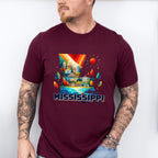 Colorful Mississippi Design - States & Cities Unisex Crewneck T-Shirt Sweatshirt Hoodie