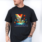 Colorful Mississippi Design - States & Cities Unisex Crewneck T-Shirt Sweatshirt Hoodie