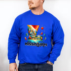 Colorful Mississippi Design - States & Cities Unisex Crewneck T-Shirt Sweatshirt Hoodie