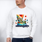 Colorful Mississippi Design - States & Cities Unisex Crewneck T-Shirt Sweatshirt Hoodie