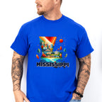 Colorful Mississippi Design - States & Cities Unisex Crewneck T-Shirt Sweatshirt Hoodie