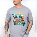 Colorful Missouri Design - States & Cities Unisex Crewneck T-Shirt Sweatshirt Hoodie