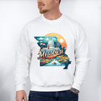 Colorful Missouri Design - States & Cities Unisex Crewneck T-Shirt Sweatshirt Hoodie