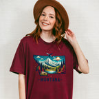 Colorful Montana Design - States & Cities Unisex Crewneck T-Shirt Sweatshirt Hoodie