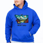 Colorful Montana Design - States & Cities Unisex Crewneck T-Shirt Sweatshirt Hoodie
