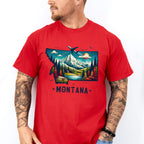 Colorful Montana Design - States & Cities Unisex Crewneck T-Shirt Sweatshirt Hoodie