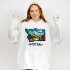 Colorful Montana Design - States & Cities Unisex Crewneck T-Shirt Sweatshirt Hoodie