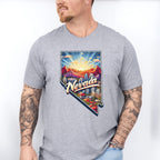 Colorful Nevada Design - States & Cities Unisex Crewneck T-Shirt Sweatshirt Hoodie