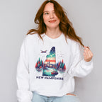 Colorful New Hampshire Design - States & Cities Unisex Crewneck T-Shirt Sweatshirt Hoodie