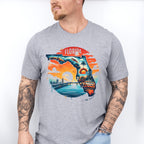 Colorful Florida Design - States & Cities Unisex Crewneck T-Shirt Sweatshirt Hoodie