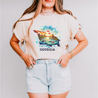 Colorful Georgia Design - States & Cities Unisex Crewneck T-Shirt Sweatshirt Hoodie