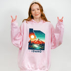 Colorful Idaho Design - States & Cities Unisex Crewneck T-Shirt Sweatshirt Hoodie