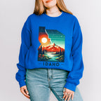Colorful Idaho Design - States & Cities Unisex Crewneck T-Shirt Sweatshirt Hoodie