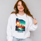 Colorful Idaho Design - States & Cities Unisex Crewneck T-Shirt Sweatshirt Hoodie