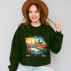 Colorful Iowa Design - States & Cities Unisex Crewneck T-Shirt Sweatshirt Hoodie