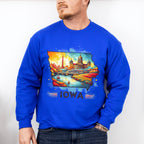 Colorful Iowa Design - States & Cities Unisex Crewneck T-Shirt Sweatshirt Hoodie