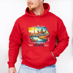 Colorful Iowa Design - States & Cities Unisex Crewneck T-Shirt Sweatshirt Hoodie