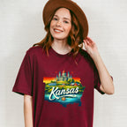 Colorful Kansas Design - States & Cities Unisex Crewneck T-Shirt Sweatshirt Hoodie