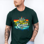 Colorful Kansas Design - States & Cities Unisex Crewneck T-Shirt Sweatshirt Hoodie
