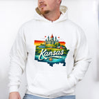 Colorful Kansas Design - States & Cities Unisex Crewneck T-Shirt Sweatshirt Hoodie