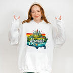 Colorful Kansas Design - States & Cities Unisex Crewneck T-Shirt Sweatshirt Hoodie