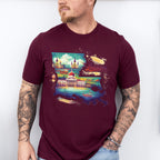 Colorful Louisiana Design - States & Cities Unisex Crewneck T-Shirt Sweatshirt Hoodie