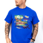 Colorful Louisiana Design - States & Cities Unisex Crewneck T-Shirt Sweatshirt Hoodie