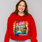Colorful Alabama Design - States & Cities Unisex Crewneck T-Shirt Sweatshirt Hoodie