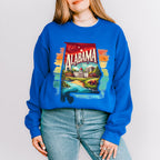 Colorful Alabama Design - States & Cities Unisex Crewneck T-Shirt Sweatshirt Hoodie