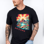 Colorful Arizona Design - States & Cities Unisex Crewneck T-Shirt Sweatshirt Hoodie