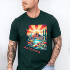 Colorful Arizona Design - States & Cities Unisex Crewneck T-Shirt Sweatshirt Hoodie