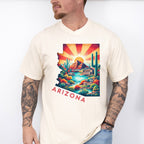 Colorful Arizona Design - States & Cities Unisex Crewneck T-Shirt Sweatshirt Hoodie