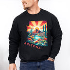 Colorful Arizona Design - States & Cities Unisex Crewneck T-Shirt Sweatshirt Hoodie