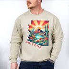 Colorful Arizona Design - States & Cities Unisex Crewneck T-Shirt Sweatshirt Hoodie