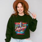 Colorful Arkansas Design - States & Cities Unisex Crewneck T-Shirt Sweatshirt Hoodie